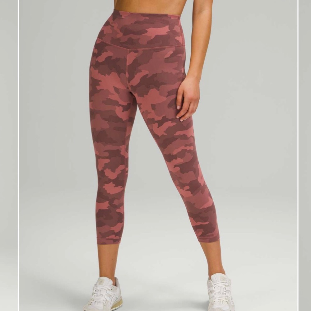 Lululemon Wunder Under High Rise Camo Ankle Crop Everlux leggings